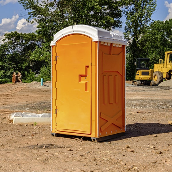 how often are the portable toilets cleaned and serviced during a rental period in Rosedale